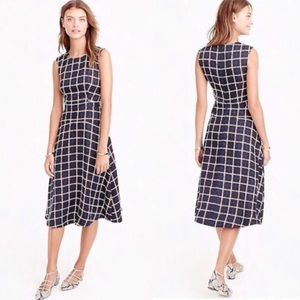 🆕 NWT J.Crew 100% SILK A-Line Dress in Windowpane